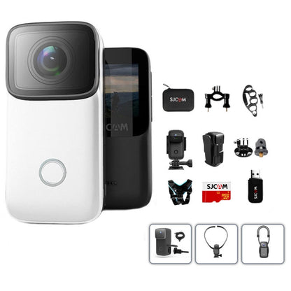 C200 4K Face Recognition WIFI Anti-Shake Outdoor Cycling Waterproof Sports Camera, ((White Set), (Black Set)