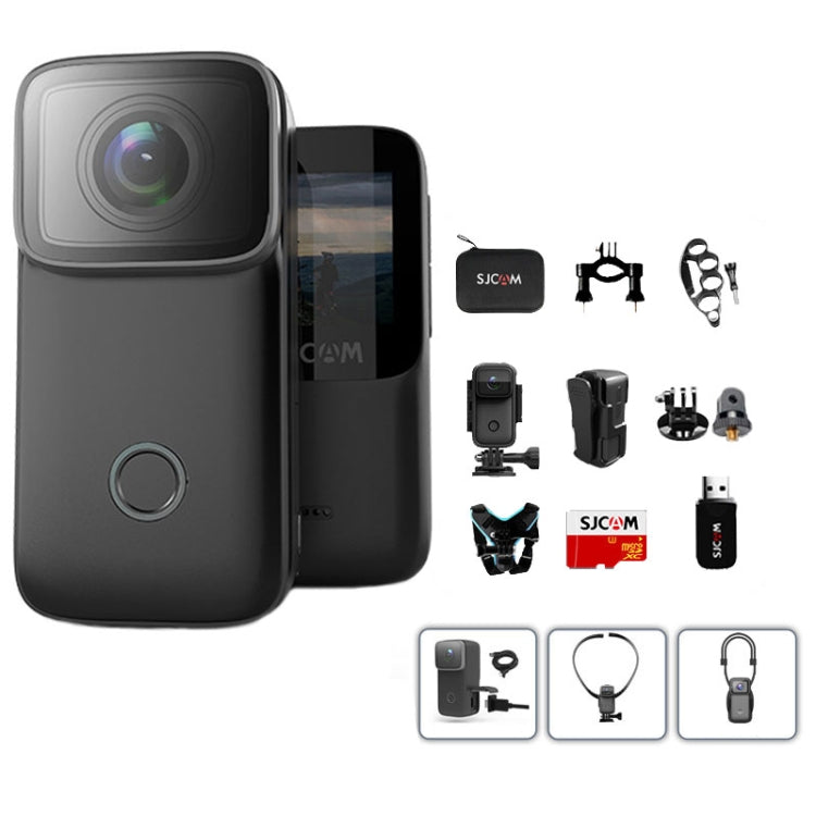 C200 4K Face Recognition WIFI Anti-Shake Outdoor Cycling Waterproof Sports Camera, ((White Set), (Black Set)