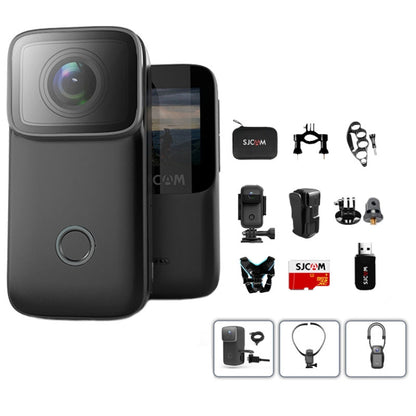 C200 4K Face Recognition WIFI Anti-Shake Outdoor Cycling Waterproof Sports Camera, ((White Set), (Black Set)