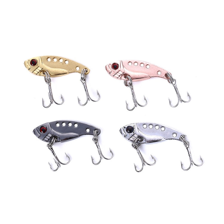 1 Set HENGJIA VIB013 Metal VIB Fake Bait Electroplated Hard Bait, 3.5cm 3g, 4cm 7g, 5.5cm 11g