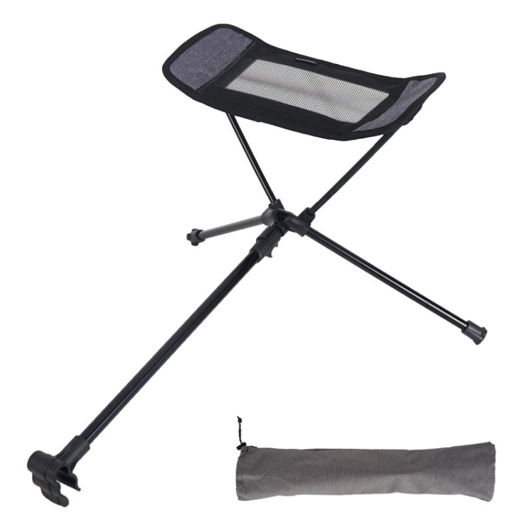 Collapsible Footstool For Camping Foot Recliner Foot Rest, Gray, Black