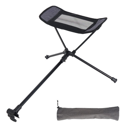 Collapsible Footstool For Camping Foot Recliner Foot Rest, Gray, Black