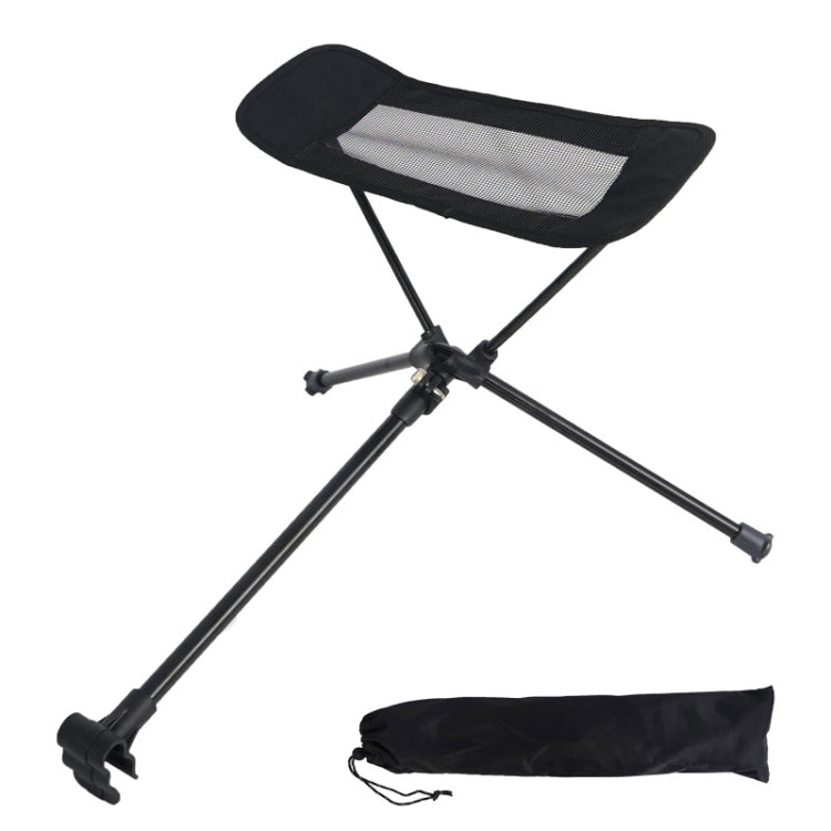 Collapsible Footstool For Camping Foot Recliner Foot Rest, Gray, Black