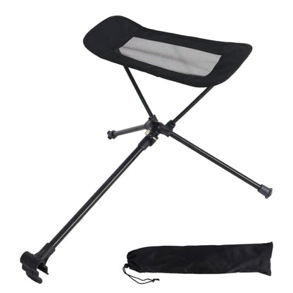 Collapsible Footstool For Camping Foot Recliner Foot Rest, Gray, Black