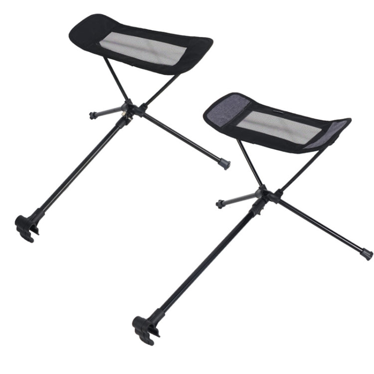 Collapsible Footstool For Camping Foot Recliner Foot Rest, Gray, Black