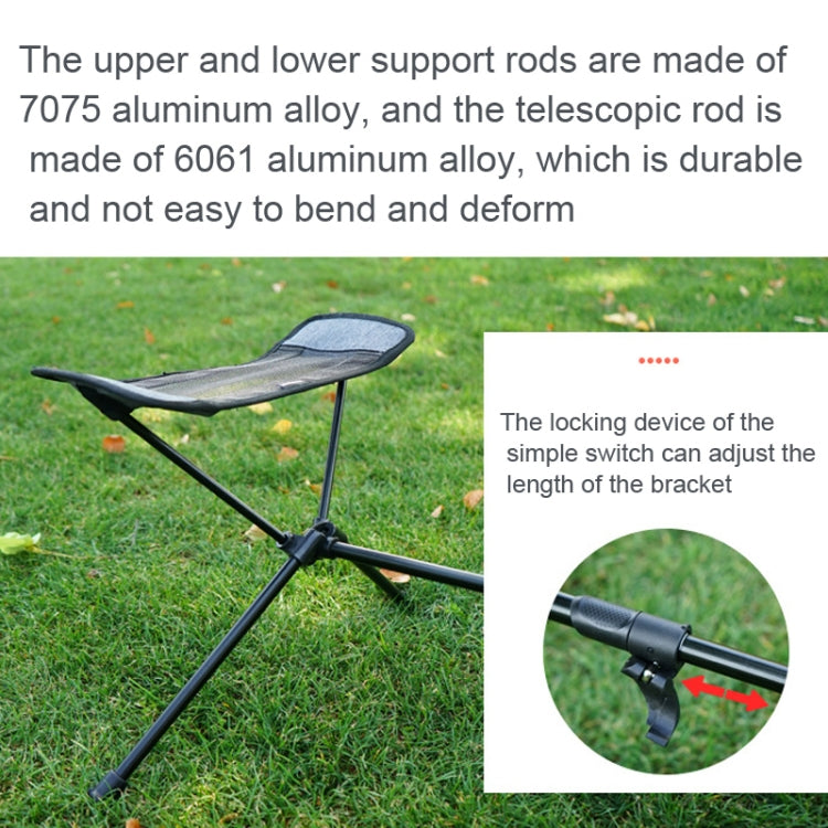 Collapsible Footstool For Camping Foot Recliner Foot Rest, Gray, Black