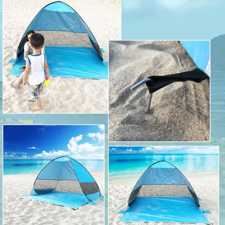 Automatic Instant Pop Up Tent Potable Beach Tent,Size:, Red, Green, Lake Green, Fluorescent Green, Watermelon, Deep Blue Stripe, Orange Stripe, Lake Green Stripe, Pink Stripe