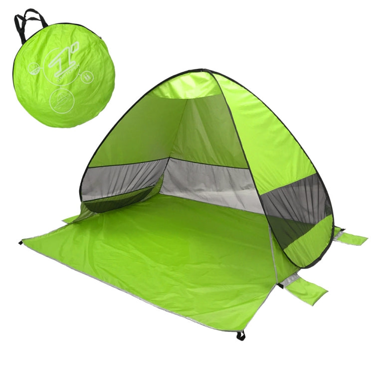 Automatic Instant Pop Up Tent Potable Beach Tent,Size:, Red, Green, Lake Green, Fluorescent Green, Watermelon, Deep Blue Stripe, Orange Stripe, Lake Green Stripe, Pink Stripe
