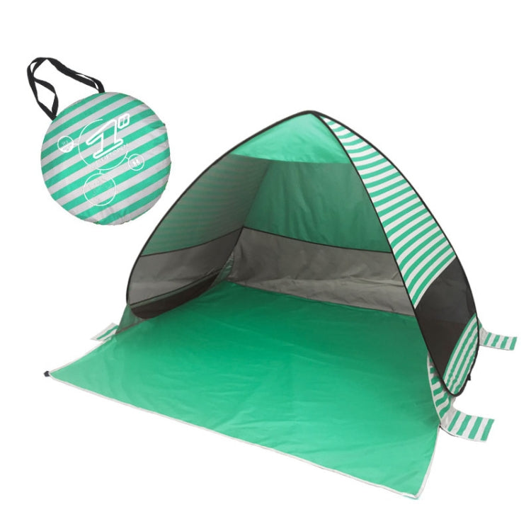 Automatic Instant Pop Up Tent Potable Beach Tent,Size:, Red, Green, Lake Green, Fluorescent Green, Watermelon, Deep Blue Stripe, Orange Stripe, Lake Green Stripe, Pink Stripe