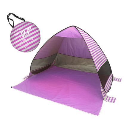 Automatic Instant Pop Up Tent Potable Beach Tent,Size:, Red, Green, Lake Green, Fluorescent Green, Watermelon, Deep Blue Stripe, Orange Stripe, Lake Green Stripe, Pink Stripe