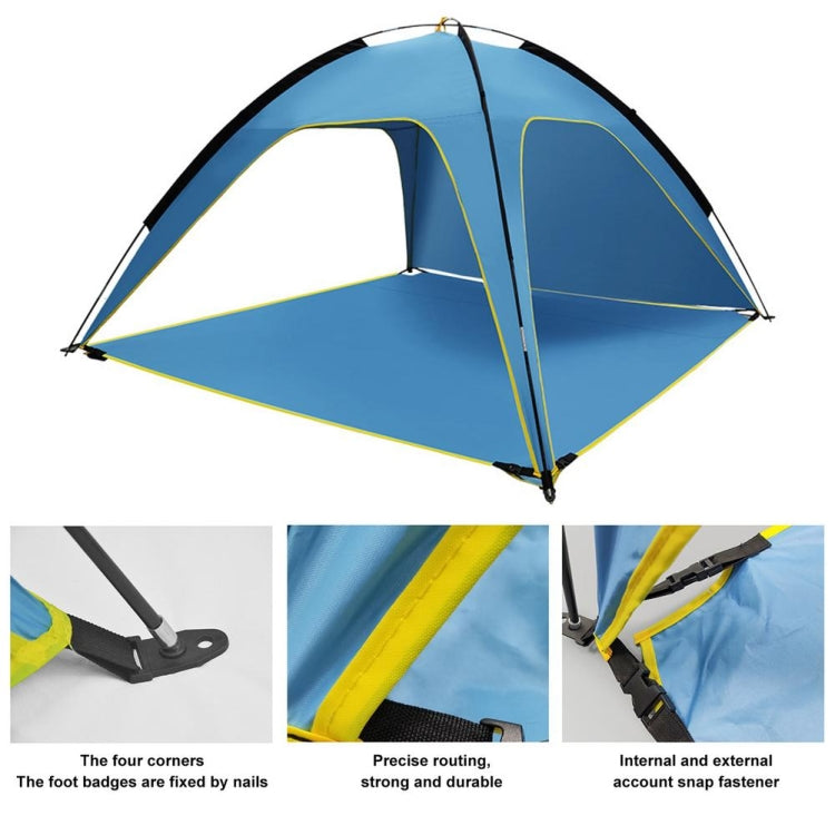 3 Sides Ventilated Spacious Outdoor Big Tent Sunscreen Rainproof Tent,Style:, Detachable Base Fabric, Ordinary