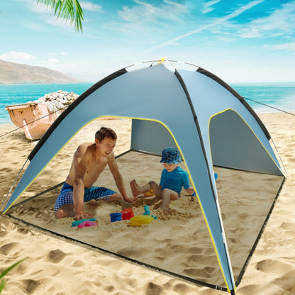 3 Sides Ventilated Spacious Outdoor Big Tent Sunscreen Rainproof Tent,Style:, Detachable Base Fabric, Ordinary