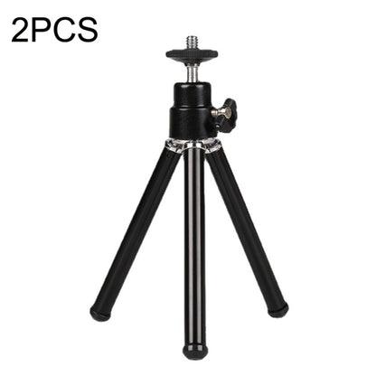 2PCS Projector Phone Stand Desktop Portable Telescopic Mini Metal Tripod, Style:, 2 Sections (Black), 2 Sections (Silver), 3 Sections (Black), 3 Sections (Silver)