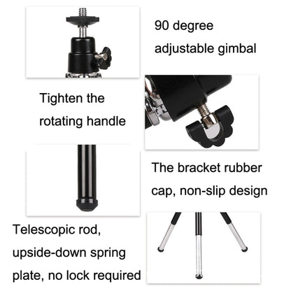 2PCS Projector Phone Stand Desktop Portable Telescopic Mini Metal Tripod, Style:, 2 Sections (Black), 2 Sections (Silver), 3 Sections (Black), 3 Sections (Silver)