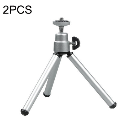 2PCS Projector Phone Stand Desktop Portable Telescopic Mini Metal Tripod, Style:, 2 Sections (Black), 2 Sections (Silver), 3 Sections (Black), 3 Sections (Silver)