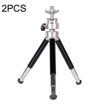 2PCS Projector Phone Stand Desktop Portable Telescopic Mini Metal Tripod, Style:, 2 Sections (Black), 2 Sections (Silver), 3 Sections (Black), 3 Sections (Silver)