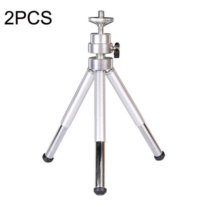 2PCS Projector Phone Stand Desktop Portable Telescopic Mini Metal Tripod, Style:, 2 Sections (Black), 2 Sections (Silver), 3 Sections (Black), 3 Sections (Silver)
