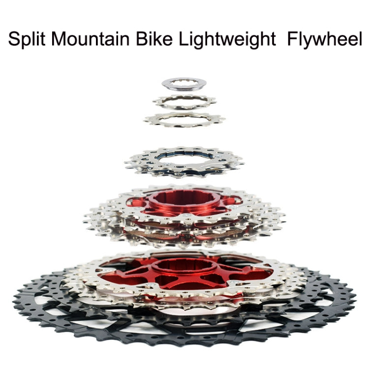 VG Sports Split Mountain Bike Lightweight Cassette Flywheel, Style:, 10 Speed 40T (Silver), 10 Speed 42T (Silver), 11 Speed 40T (Silver), 11 Speed 42T (Silver), 11 Speed 46T (Silver), 11 Sspeed 50T (Silver), 12 Speed 50T (Silver), 9 Speed 42T (Silver)