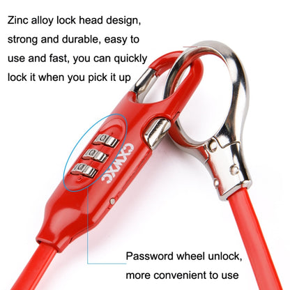 PL3001 Bicycle Mountain Bike Portable Anti-theft Password Cable Lock, Password Cable Lock(Black)