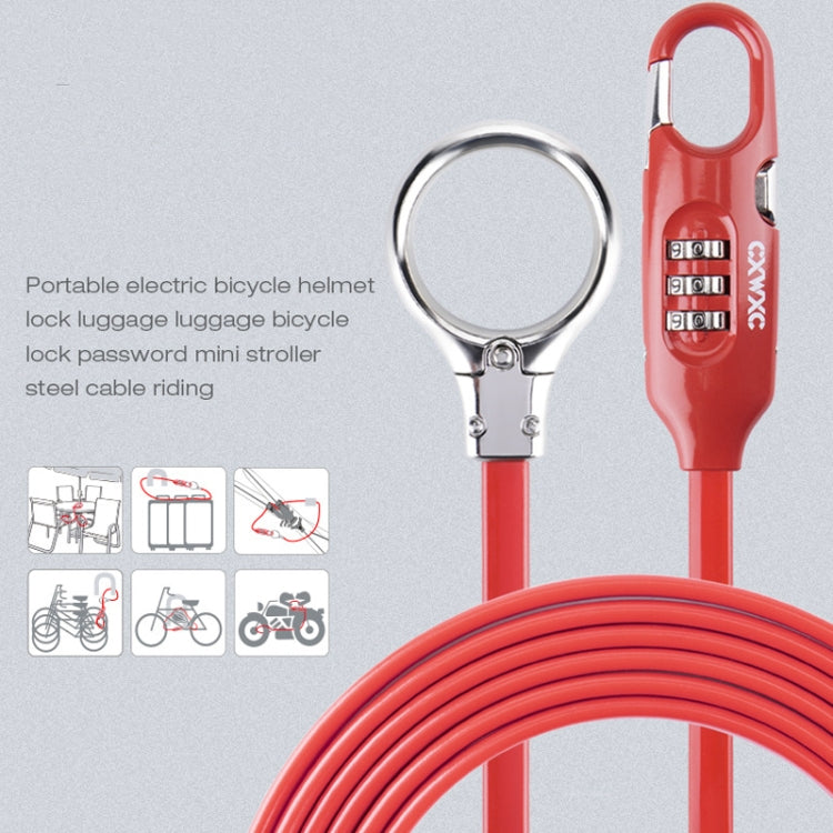 PL3001 Bicycle Mountain Bike Portable Anti-theft Password Cable Lock, Password Cable Lock(Black)