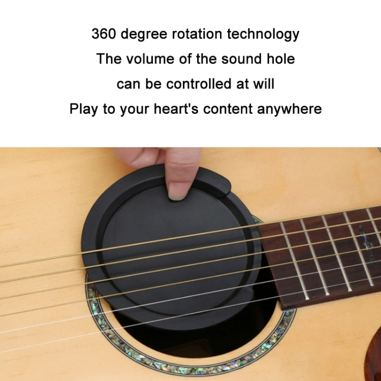 Silicone Folk Acoustic Guitar Sound Hole Cover Guitar Anti-whistle Mute, For 38/39 inches, For 41/42 inches