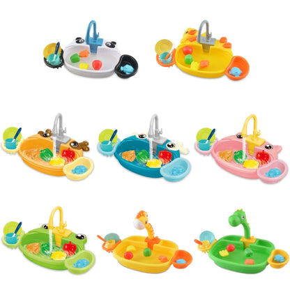 Children Kitchen Toys Electric Circulating Water Dishwasher, Panda, Yellow Duck, Yellow, Blue, Pink, Giraffe, Dinosaur