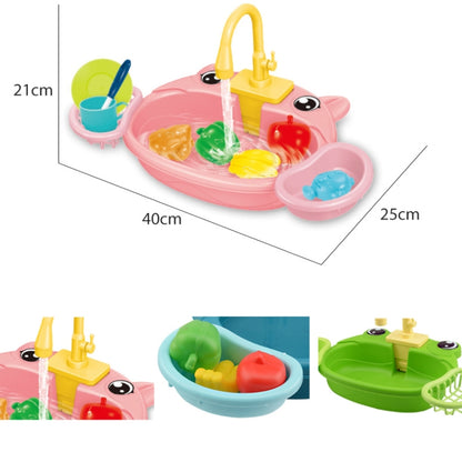 Children Kitchen Toys Electric Circulating Water Dishwasher, Panda, Yellow Duck, Yellow, Blue, Pink, Giraffe, Dinosaur