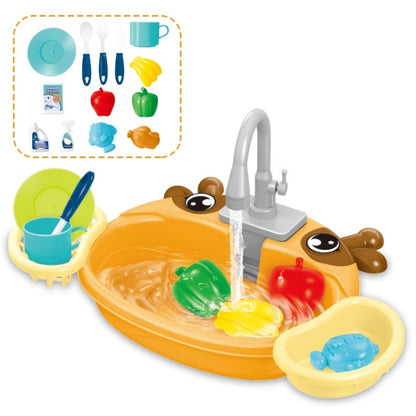 Children Kitchen Toys Electric Circulating Water Dishwasher, Panda, Yellow Duck, Yellow, Blue, Pink, Giraffe, Dinosaur