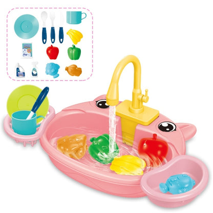 Children Kitchen Toys Electric Circulating Water Dishwasher, Panda, Yellow Duck, Yellow, Blue, Pink, Giraffe, Dinosaur