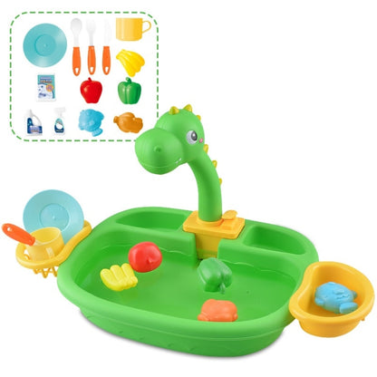 Children Kitchen Toys Electric Circulating Water Dishwasher, Panda, Yellow Duck, Yellow, Blue, Pink, Giraffe, Dinosaur