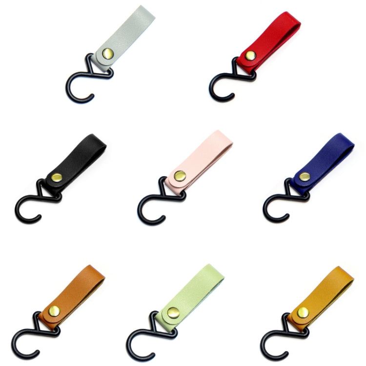 Outdoor Camping Tent PU Leather Multifunctional Storage Hook, Grey, Red, Black, Pink, Blue, Brown, Green, Orange