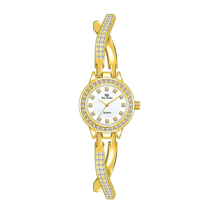 BS Bee Sister FA1531  Butterfly Cross Full Diamond Ladies Watch Bracelet Watches, Gold, Silver, Rose Gold