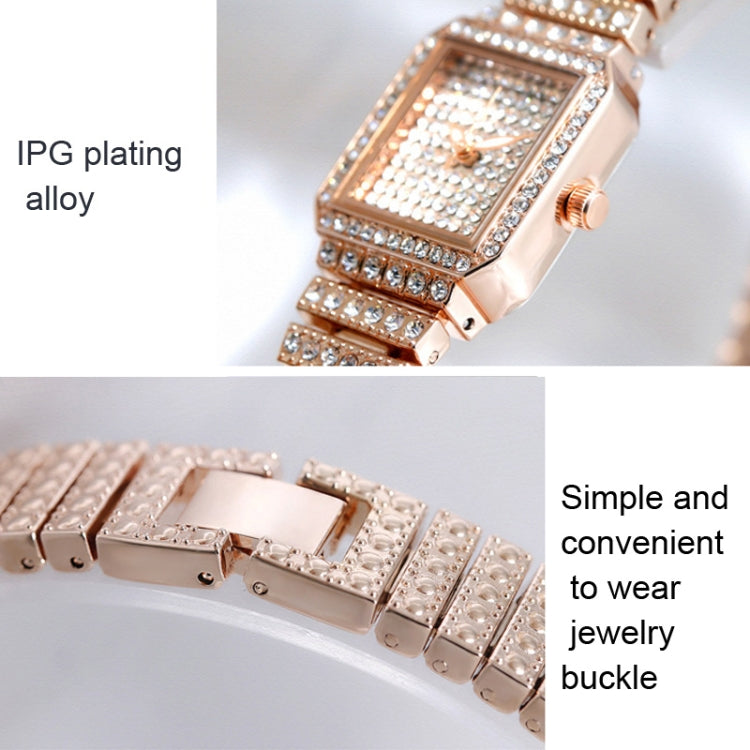 BS Bee Sister F0510B  Ladies Diamond Watch Jewelry Chain Watch, Rose Gold, Gold, Silver