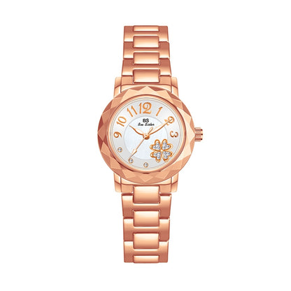 BS Bee Sister  FA1481 Flower Embellished Ladies Alloy Watch Wrist Watches, Gold, Silver, Rose Gold