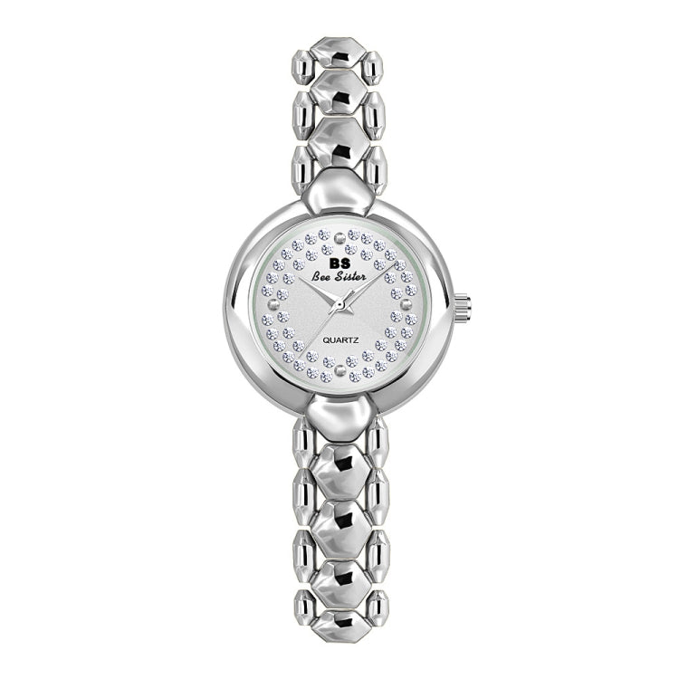 BS Bee Sister FA1691  Ladies Diamond Watch Jewelry Chain Watch, Gold, Silver, Golden Silver