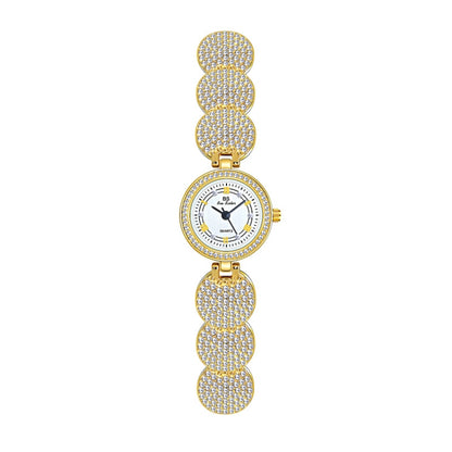 BS Bee Sister  FA1606 Diamond Inlaid Ladies Watch Jewelry Chain Watch, Gold, Silver
