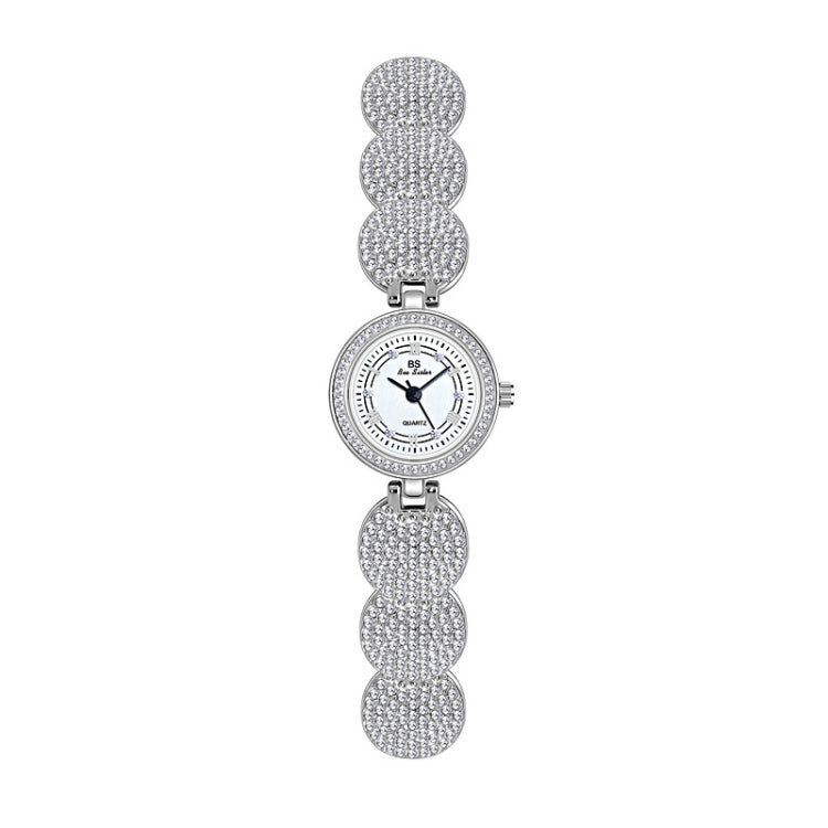 BS Bee Sister  FA1606 Diamond Inlaid Ladies Watch Jewelry Chain Watch, Gold, Silver