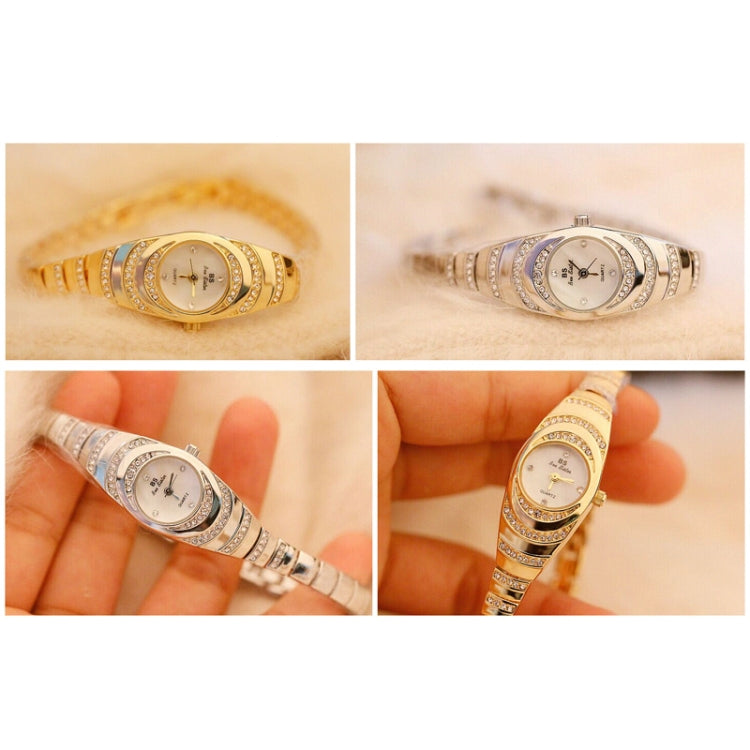 BS Bee Sister  FA1540  Ladies Oval Small Chain Watch with Diamonds, Silver, Gold, Rose Gold