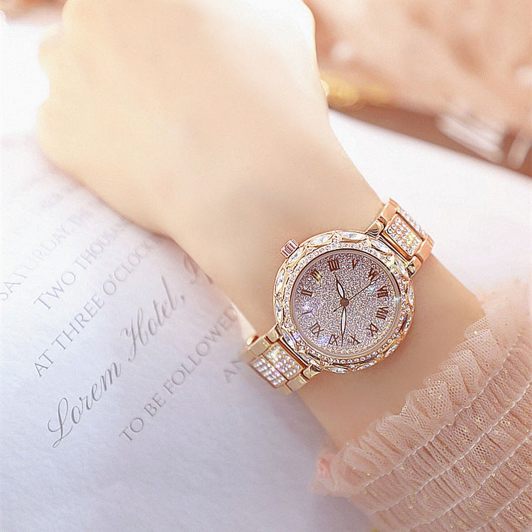 BS Bee Sister  FA1499 Ladies Diamond Watch Jewelry Chain Watch, Gold, Silver, Rose Gold, Silver Golden