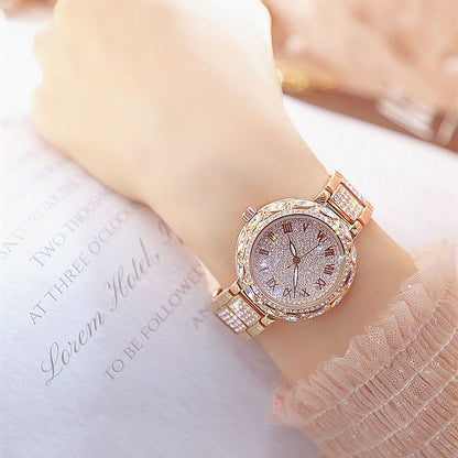 BS Bee Sister  FA1499 Ladies Diamond Watch Jewelry Chain Watch, Gold, Silver, Rose Gold, Silver Golden