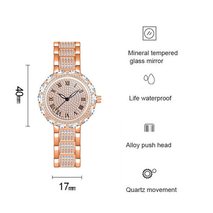 BS Bee Sister  FA1499 Ladies Diamond Watch Jewelry Chain Watch, Gold, Silver, Rose Gold, Silver Golden