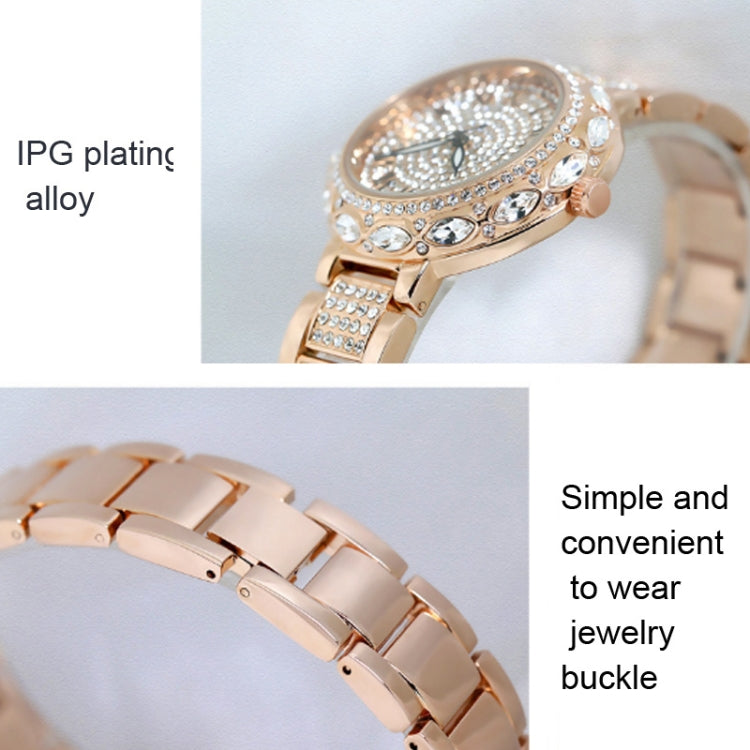 BS Bee Sister  FA1499 Ladies Diamond Watch Jewelry Chain Watch, Gold, Silver, Rose Gold, Silver Golden