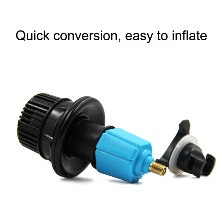 For Paddle Kayak Surfboard Valve Adapter Car Pump Conversion Head, Orange, Blue