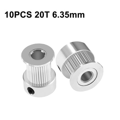 10 PCS GT2 3D Printer Synchronous Wheel Transmission Leather Pulley, 20 Tooth 5mm, 20 Tooth 6.35mm, 20 Tooth 8mm, 16 Tooth 6mm, 20 Tooth 4mm Black, 20 Tooth 5mm Black, 20 Tooth 8mm Black