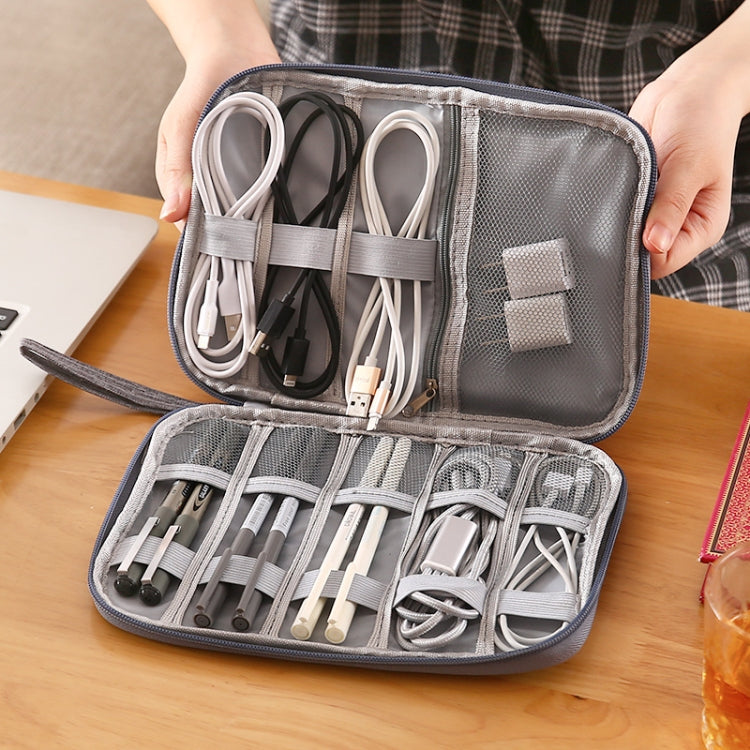 Power Hard Drive Digital Accessories Dustproof Storage Bag, Style:, Data Cable Bag (Navy), Data Cable Bag (Gray), Data Cable Bag (Black), Power Bank Bag (Blue), Power Bank Bag (Gray), Power Bank Bag (Black)