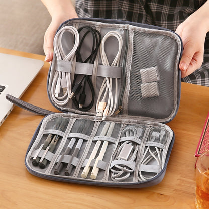 Power Hard Drive Digital Accessories Dustproof Storage Bag, Style:, Data Cable Bag (Navy), Data Cable Bag (Gray), Data Cable Bag (Black), Power Bank Bag (Blue), Power Bank Bag (Gray), Power Bank Bag (Black)