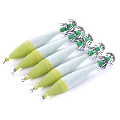 5 PCS / Bag HENGJIA SJ001 Luminous Explosion Squid Hook Deep Sea Fishing Fake Bait, SJ001 (1), SJ001 (2), SJ001 (3), SJ001 (4), SJ001 (5)