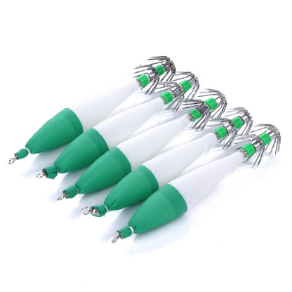 5 PCS / Bag HENGJIA SJ001 Luminous Explosion Squid Hook Deep Sea Fishing Fake Bait, SJ001 (5), SJ001 (1), SJ001 (2), SJ001 (3), SJ001 (4)