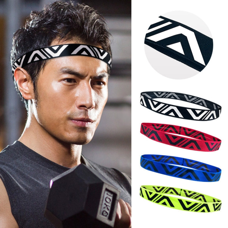 Summer Sports Fitness Yoga Headband Sweat-absorbing Non-slip Sweatband, White Black, White Blue, White Red, White Green