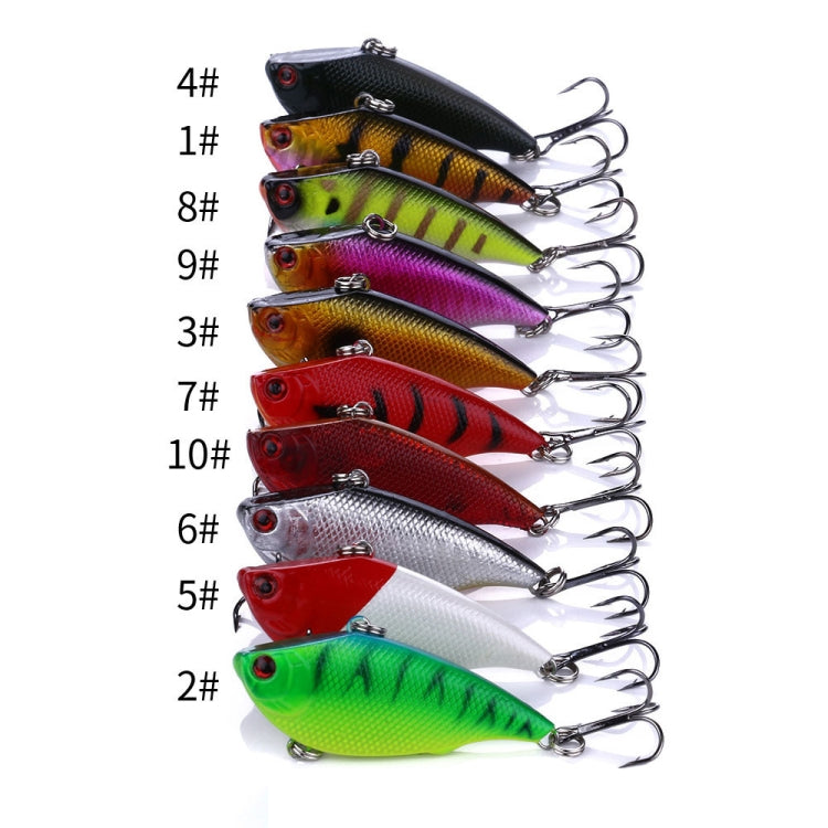 HENGJIA VI022 10g 6cm Plastic VIB Lure Hard Bait With Sound Beads, VI022 5, VI022 6, VI022 7, VI022 8, VI022 9, VI022 10, VI022 1, VI022 2, VI022 3, VI022 4